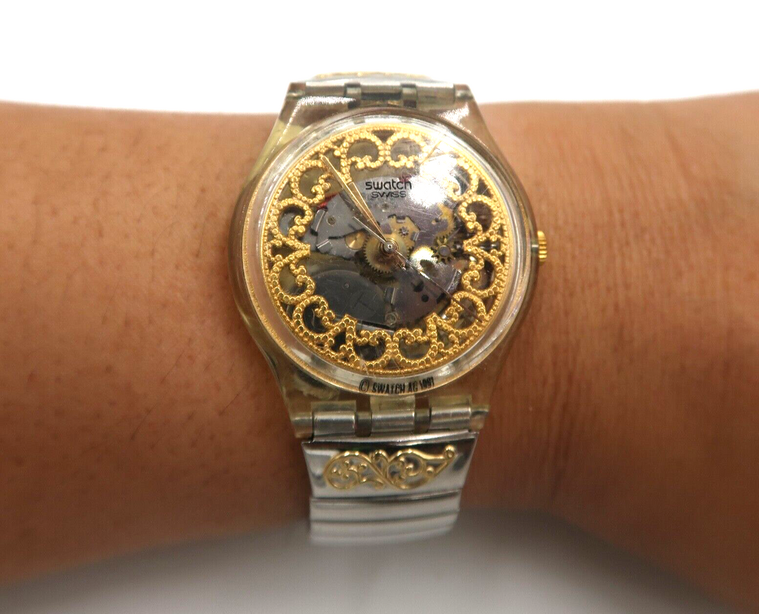 t568 Swatch Watch GK137/138 "ASETRA" 1991 Vintage Original In Mint Condition . Very Rare