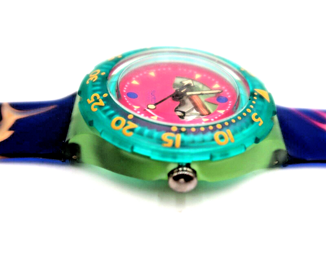 t569 Rare 1991 Swatch Scuba 200 HAPPY FISH SDN101