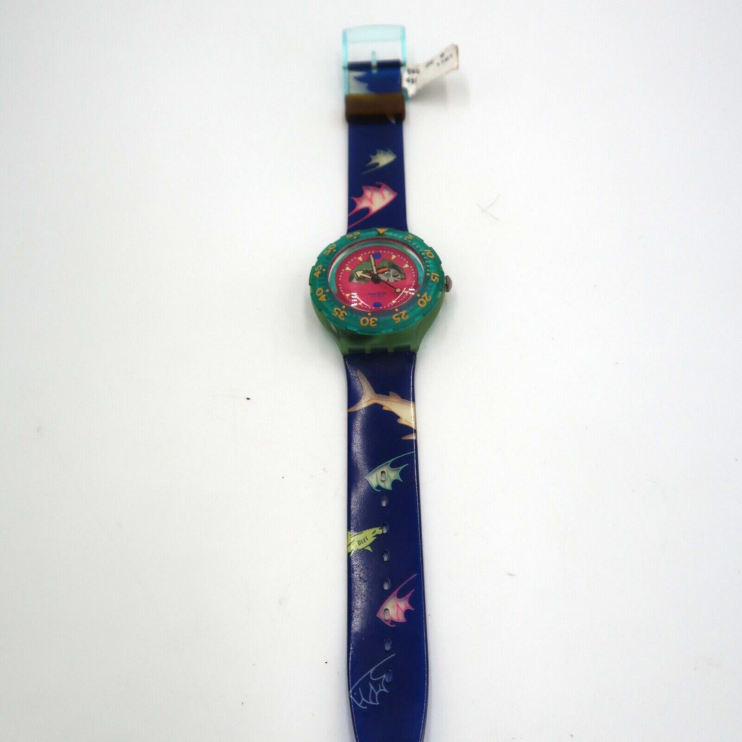 t569 Rare 1991 Swatch Scuba 200 HAPPY FISH SDN101