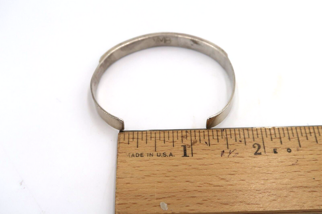 t609 Turquoise Brick Inlay Cuff  Bracelet