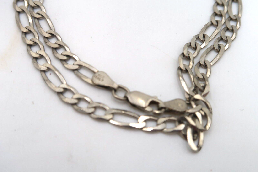 t610 Sterling Silver Figaro Chain Necklace