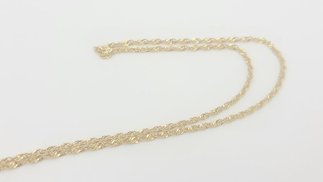 m702 Nice 25" Singapore Necklace in 14kt Yellow Gold
