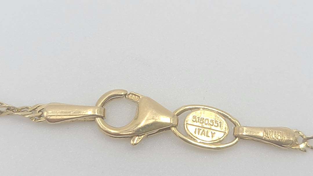 m702 Nice 25" Singapore Necklace in 14kt Yellow Gold