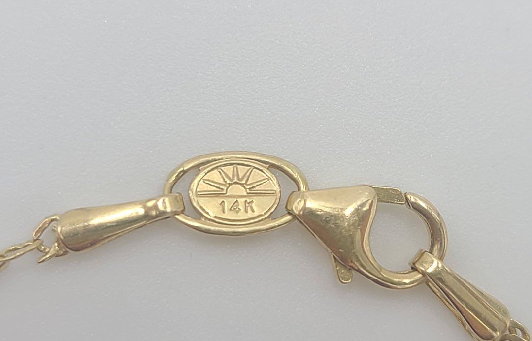 m702 Nice 25" Singapore Necklace in 14kt Yellow Gold