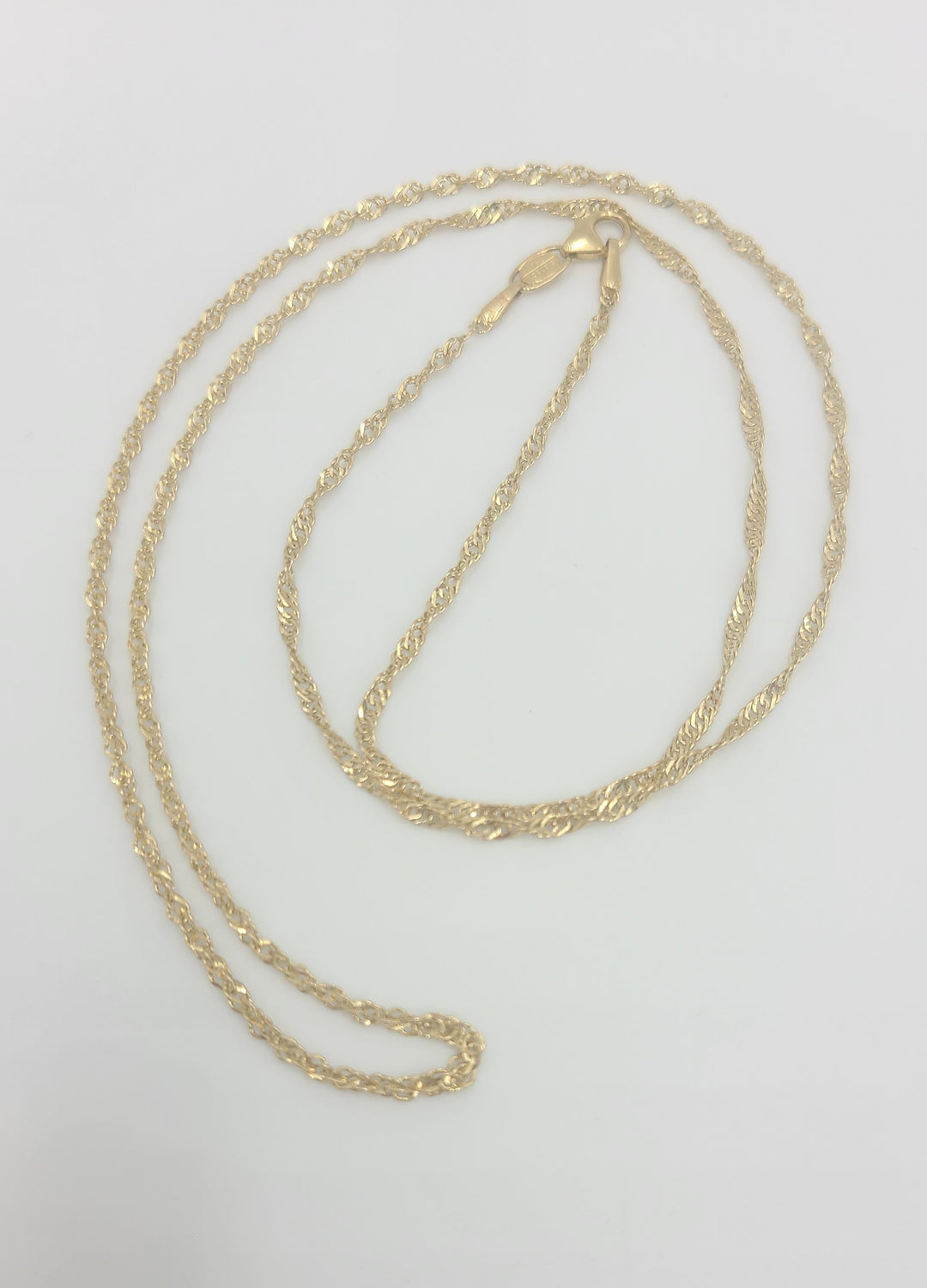 m702 Nice 25" Singapore Necklace in 14kt Yellow Gold