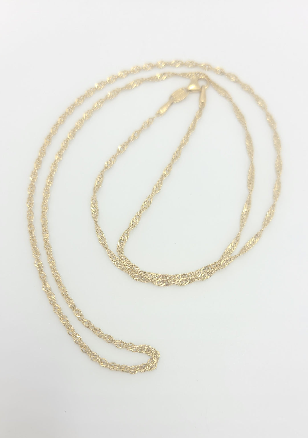 m702 Nice 25" Singapore Necklace in 14kt Yellow Gold