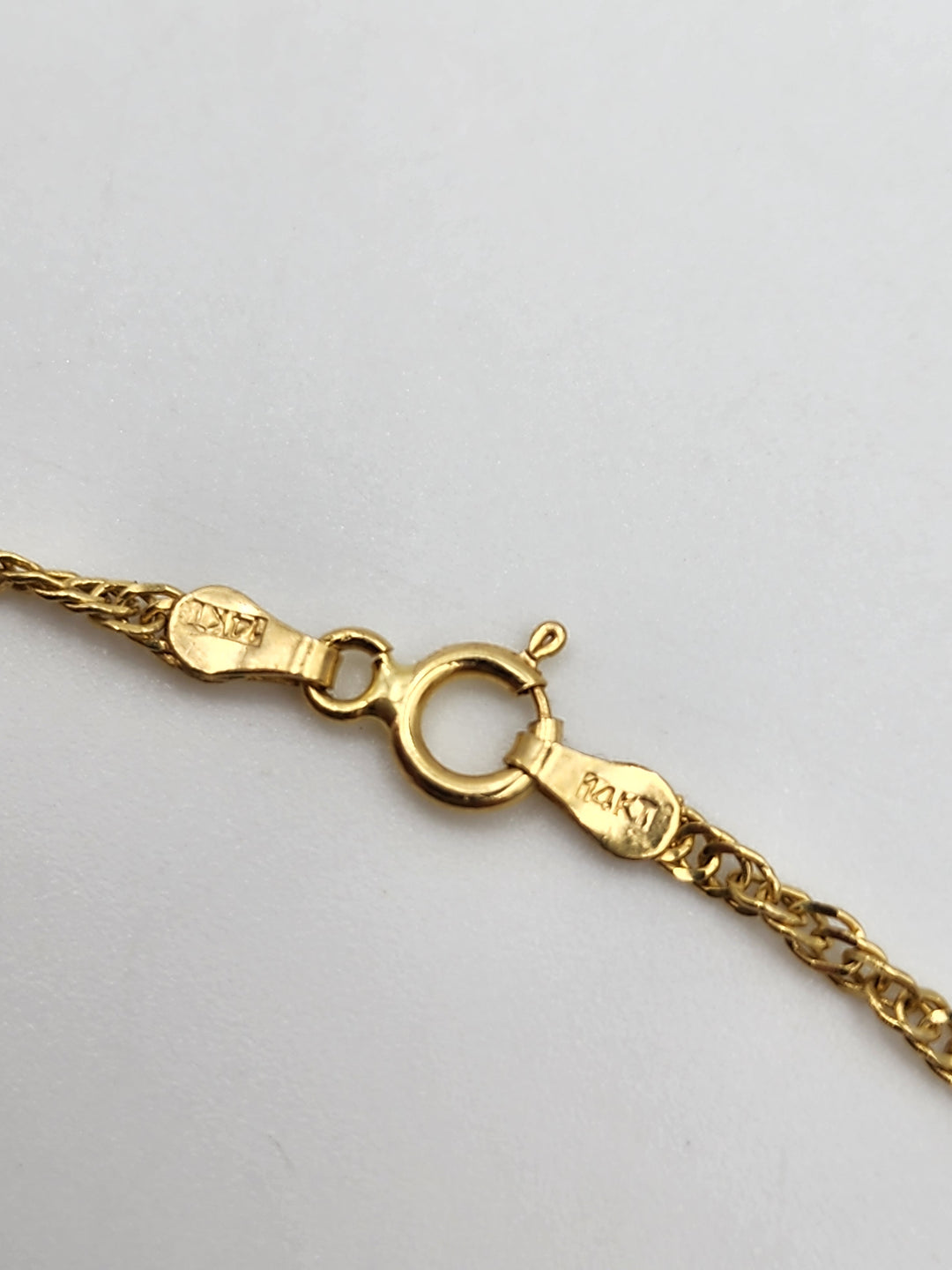 m721 Simple 18" Singapore Necklace in 14kt Yellow Gold