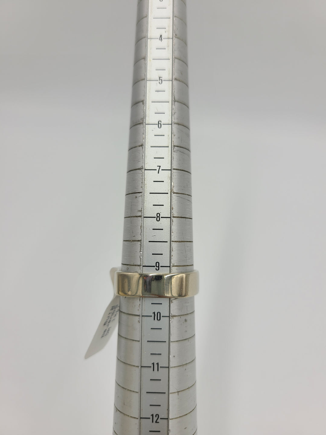 k671 Simple Unisex 14kt White Gold Squared Wide Wedding Band