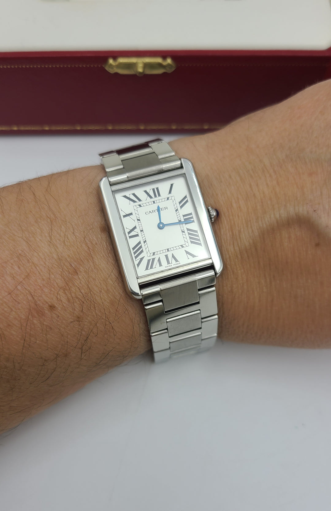 k973 Stylish Unisex Cartier Tank Solo Quartz Wristwatch