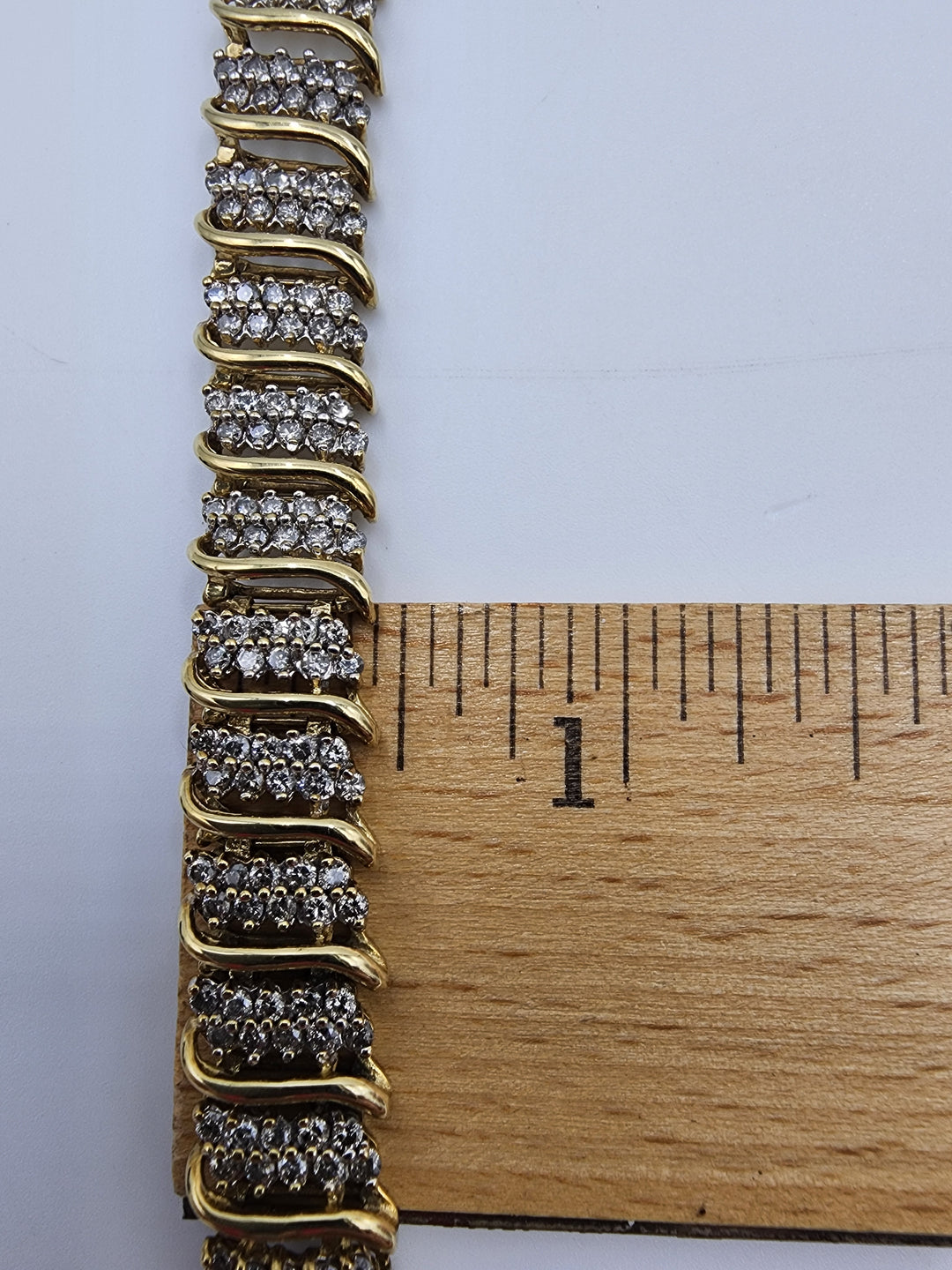 u977 Stunning Diamond Tennis Bracelet in 10kt Yellow Gold Over 3CTS!!