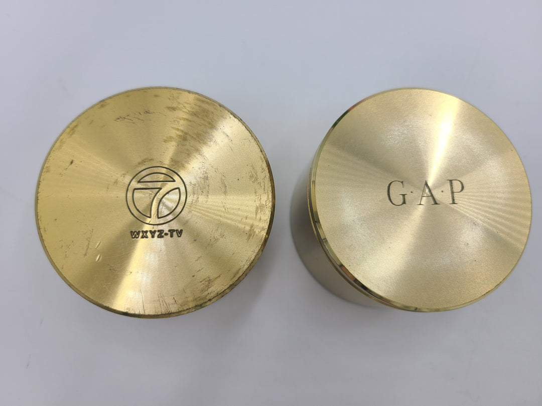 g211 (2) 1990s Tiffany & Co Brass Miniature Alarm Clocks