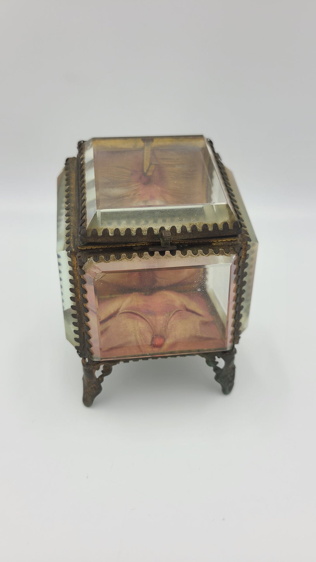 t563 Vintage French Casket Style Pocket Watch Holder