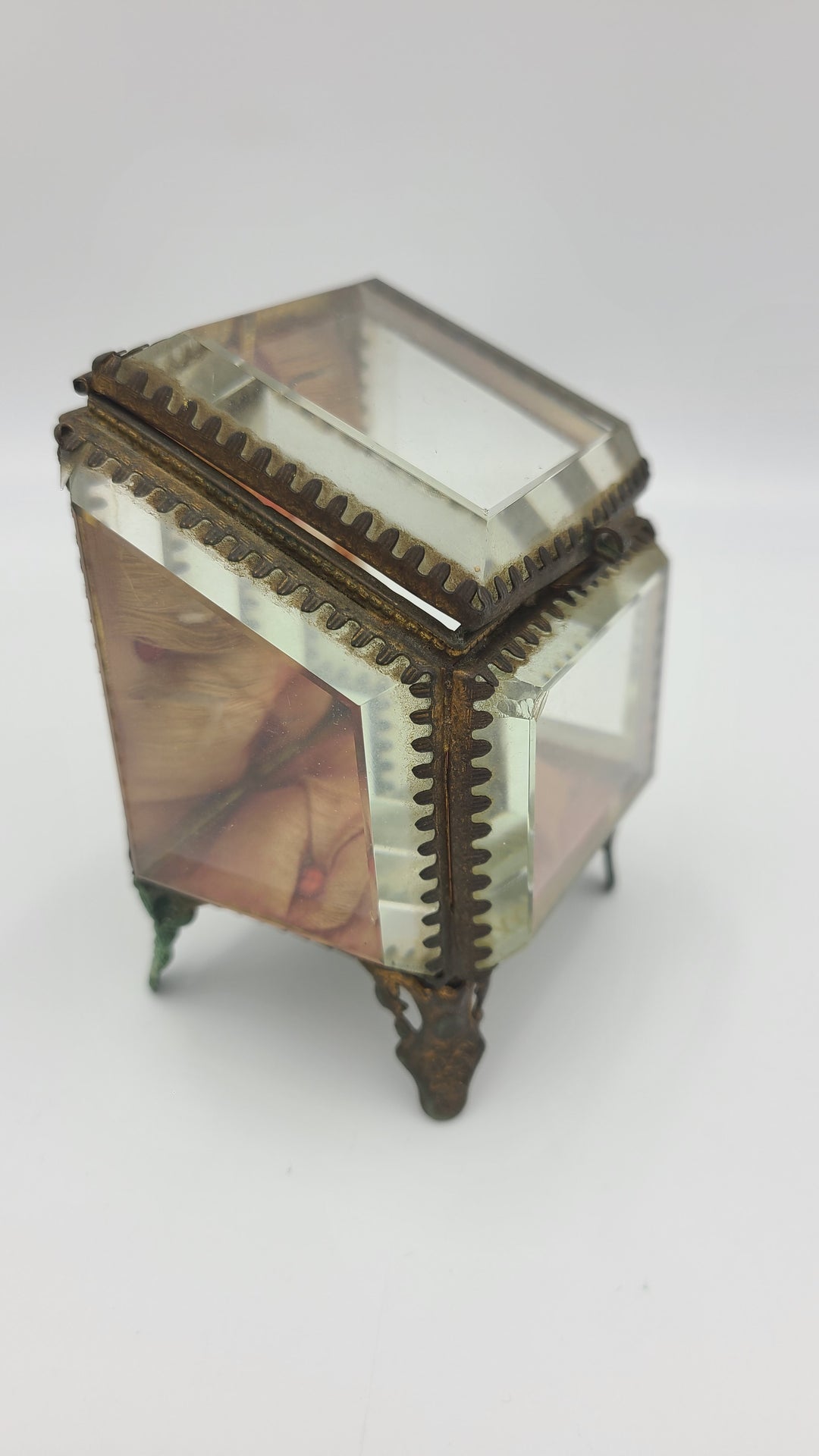 t563 Vintage French Casket Style Pocket Watch Holder