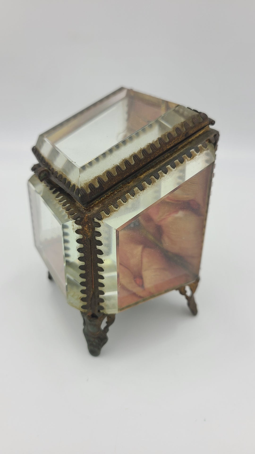 t563 Vintage French Casket Style Pocket Watch Holder