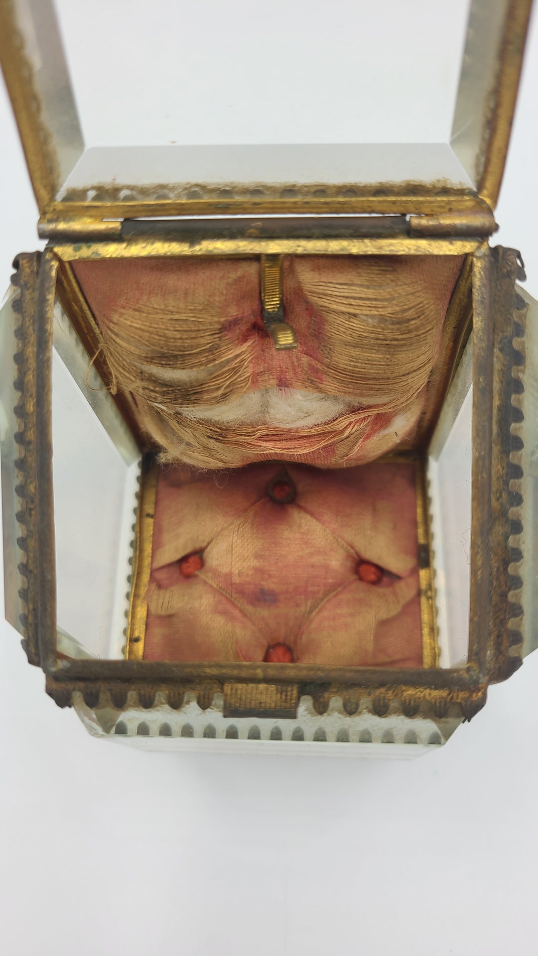 t563 Vintage French Casket Style Pocket Watch Holder