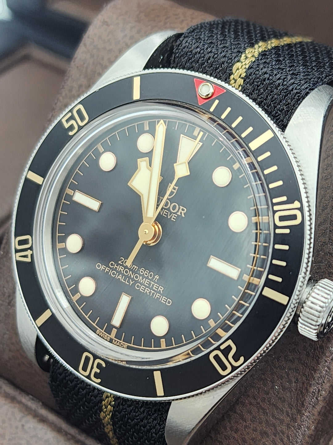 e667 Handsome Men's Tudor Black Bay 58 Automatic Wristwatch with Box and Papers