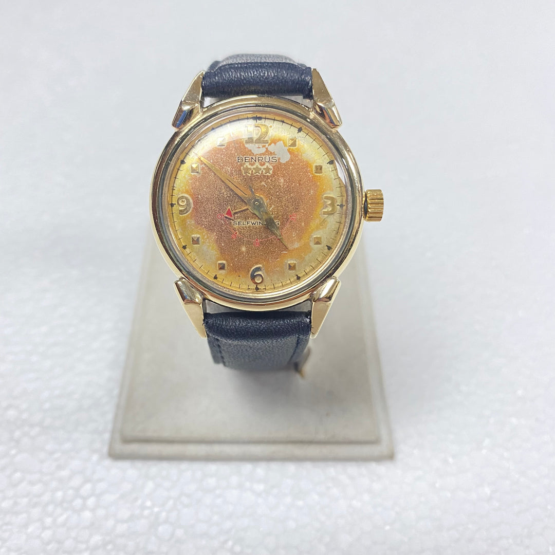 u289 Vintage BENRUS 10K Gold Filled Waterproof Self-winding Men's Wrist Watch