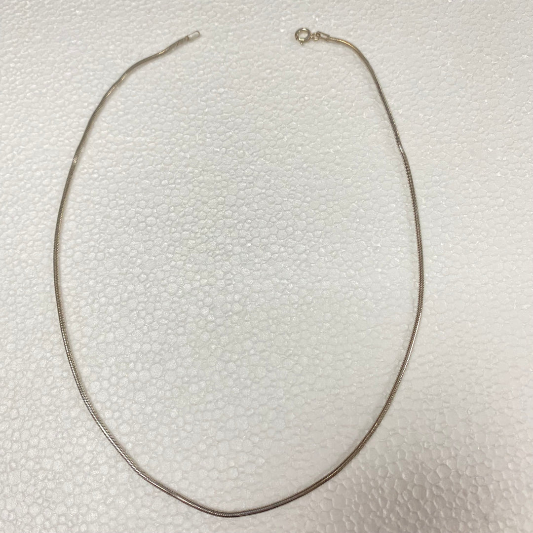 u297 Vintage Sterling Silver Thick Link Chain Necklace 17" long 7.2g