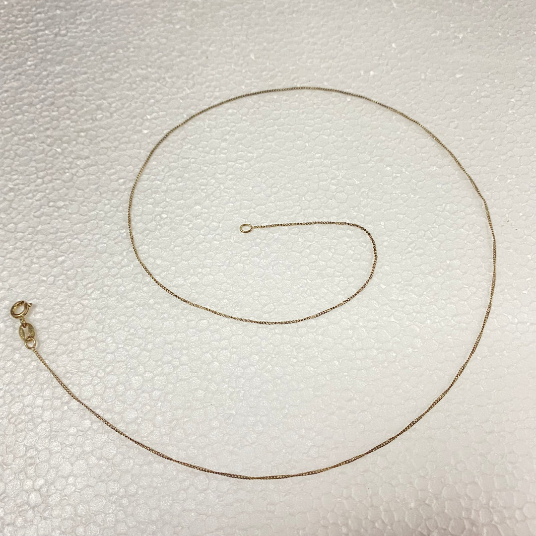 u303 Vintage Sterling Silver Link Chain Necklace 19" long 1g SU