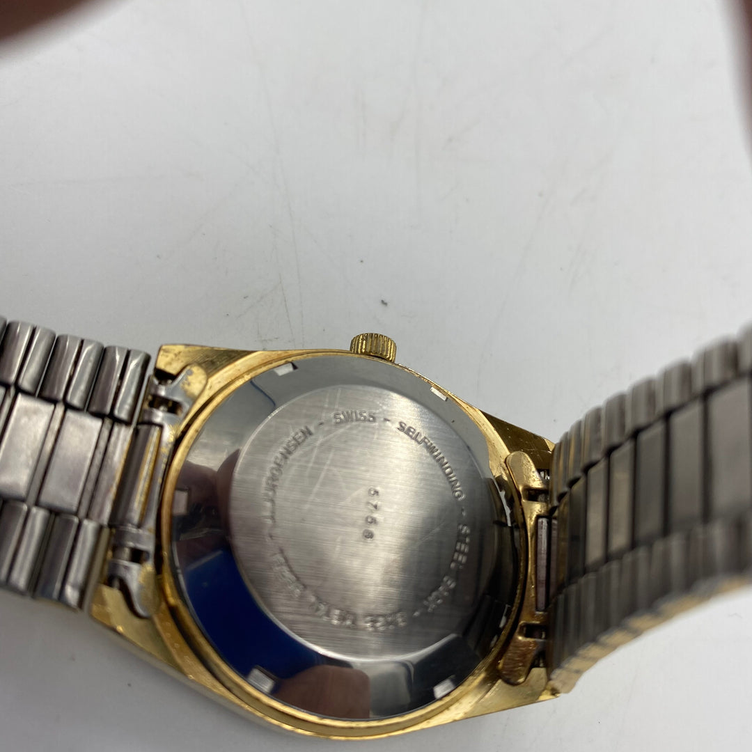 u305 Vintage Jules Jurgenson Automatic Stainless 17J Swiss Men's Wrist Watch