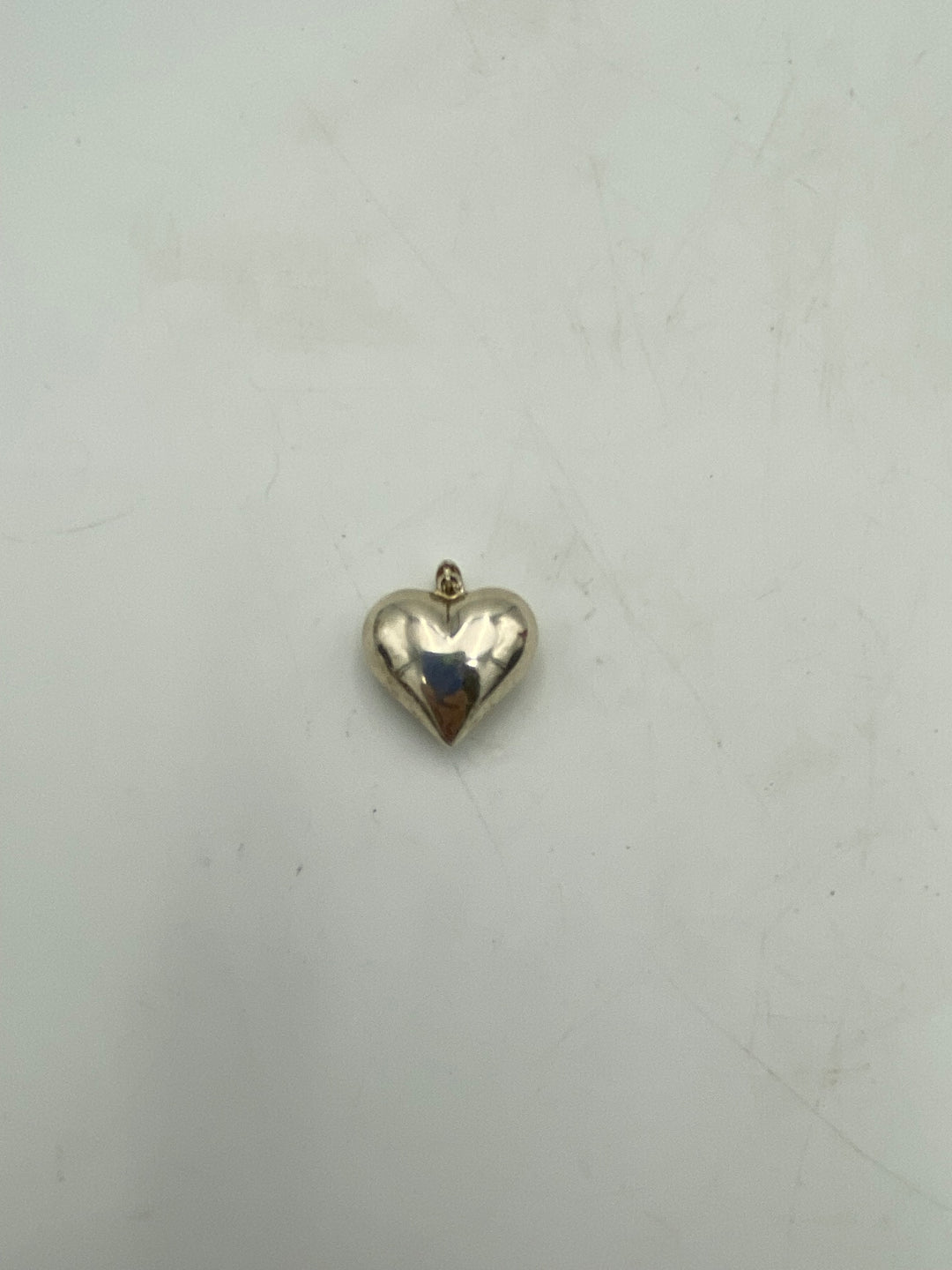 u312 Vintage Sterling Silver Elegant Heart Pendant Charm