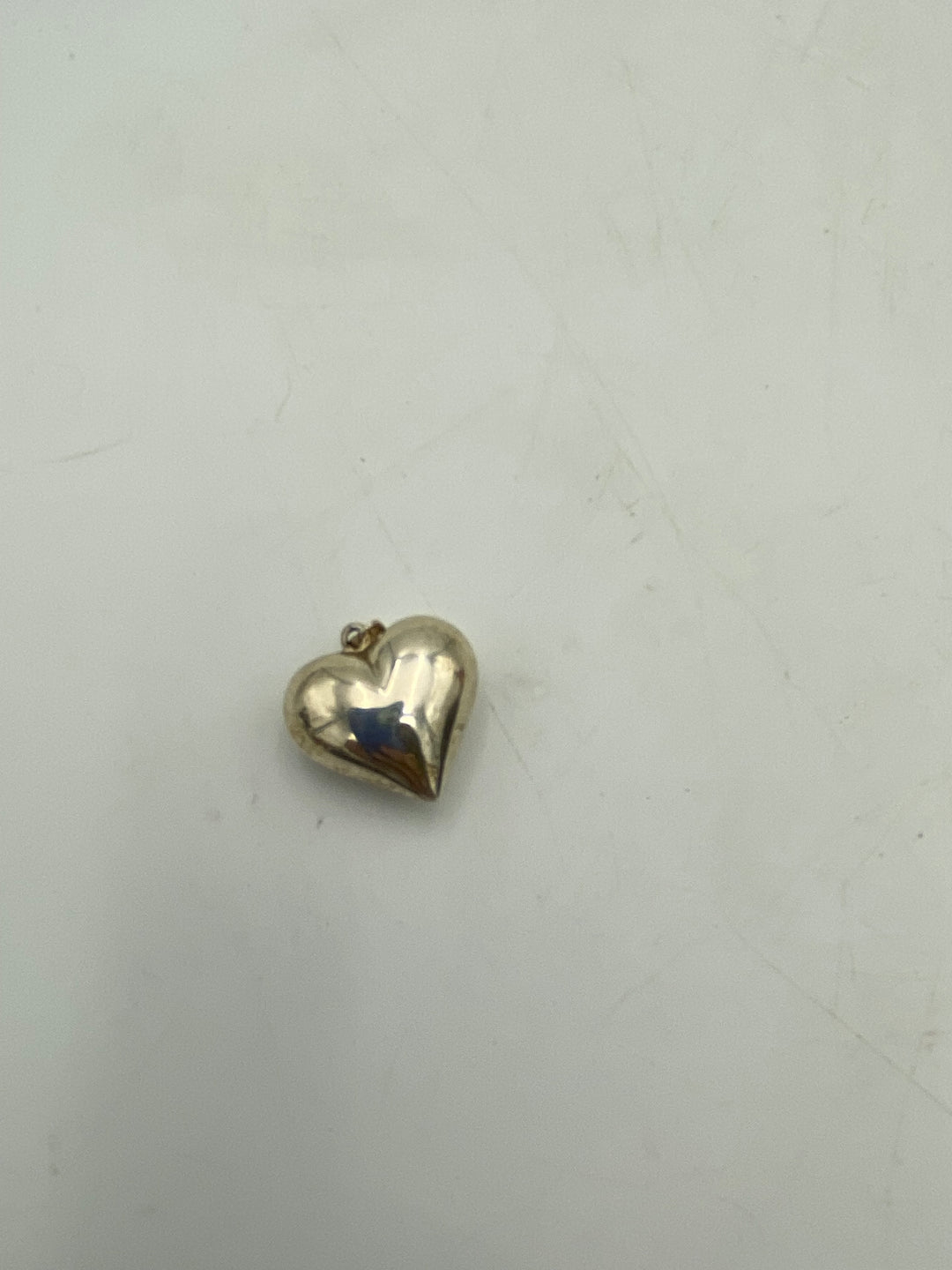 u312 Vintage Sterling Silver Elegant Heart Pendant Charm