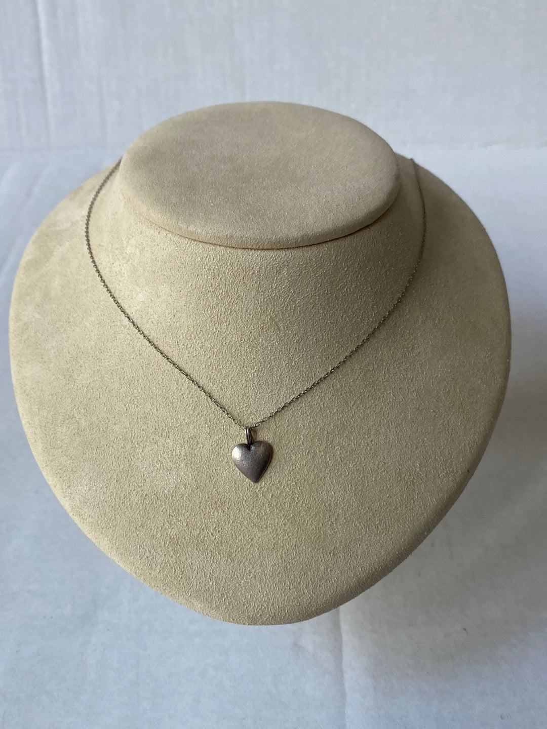 u339 Vintage Sterling Silver 925 Italy Heart Pendant Chain Necklace 18" Long