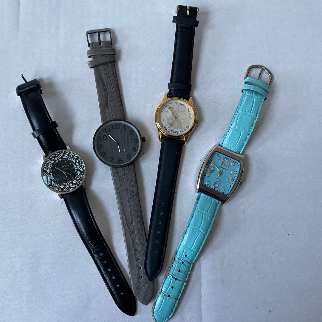 u347 Vintage Lot of 4 Elegant Unisex Wrist Watches Overstock Inventory 20% off