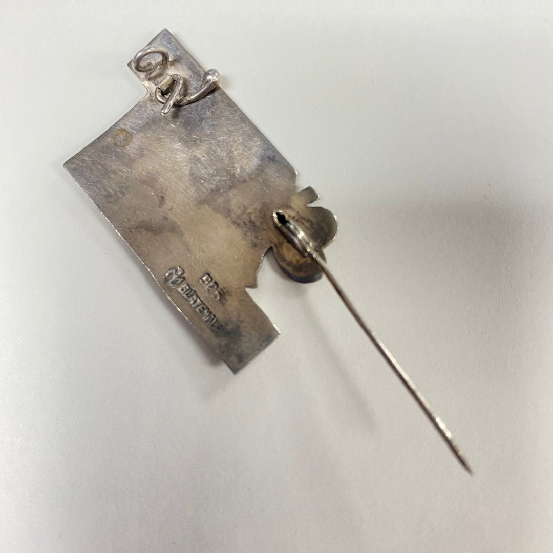 u361 Vintage Sterling Silver 925 Guatemala Pin Brooch