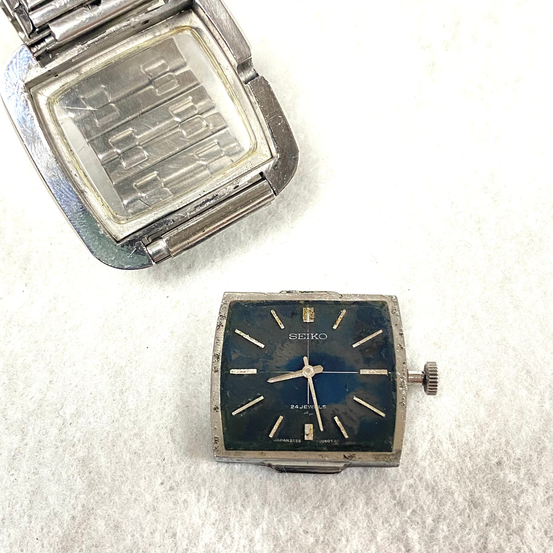 u429 Vintage Seiko Japan 2559 Stainless Steel 890352 Wrist Watch 24 Jewels