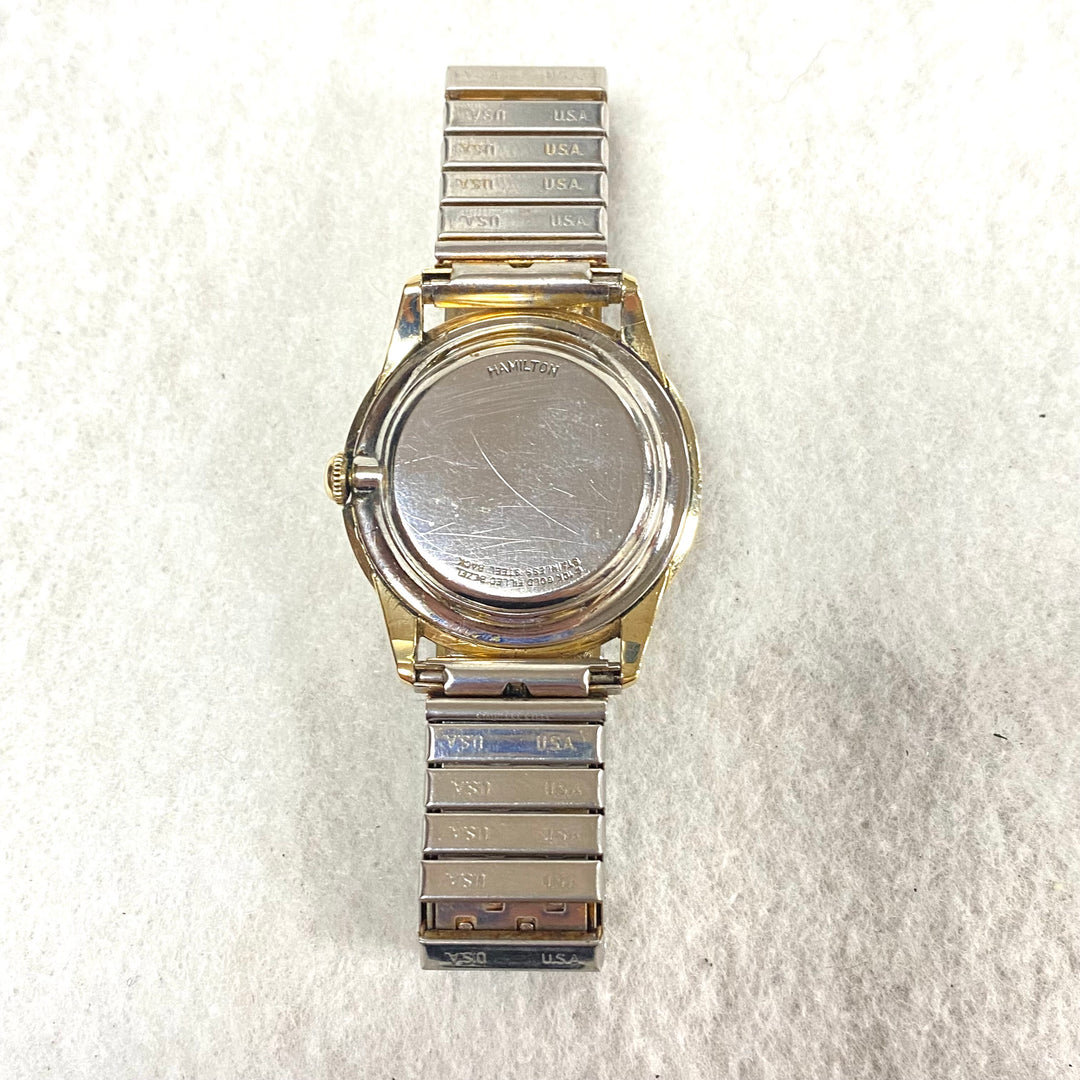 u430 Vintage Hamilton 10K Gold Filled Stainless Steel Mechanical Wrist Watch