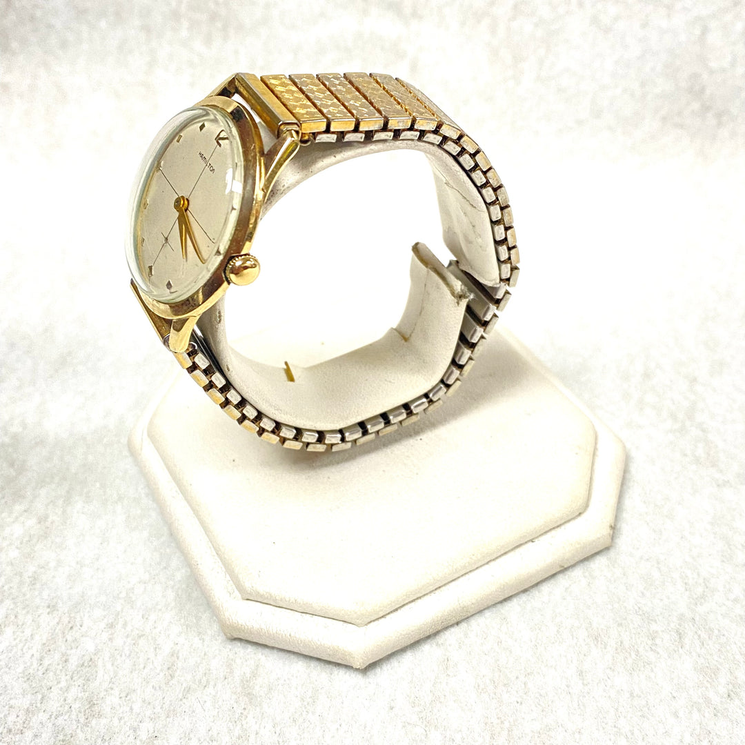 u430 Vintage Hamilton 10K Gold Filled Stainless Steel Mechanical Wrist Watch