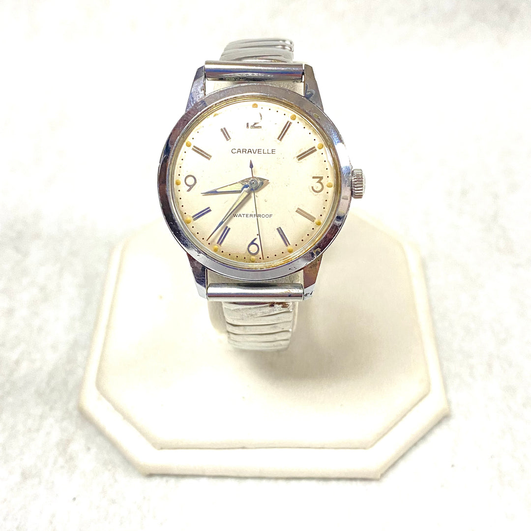 u431 Vintage Caravelle Waterproof Stainless Steel Mechanical Wrist Watch