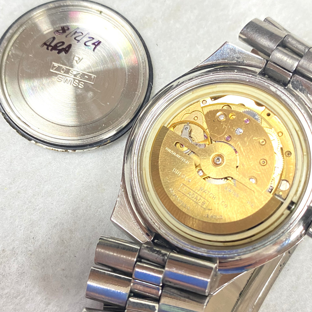 u434 Vintage Bulova Swiss Automatic 17 Jewels Stainless Steel Men's Wrist Watch