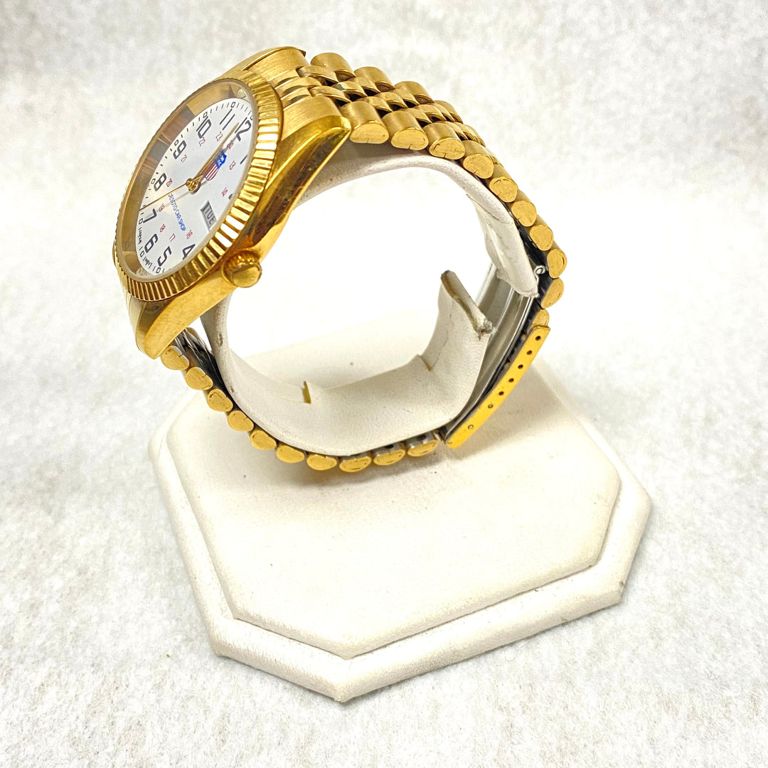 u436 Vintage Japan Mov't Quartz Stainless Steel Back Water Resistant Wrist Watch