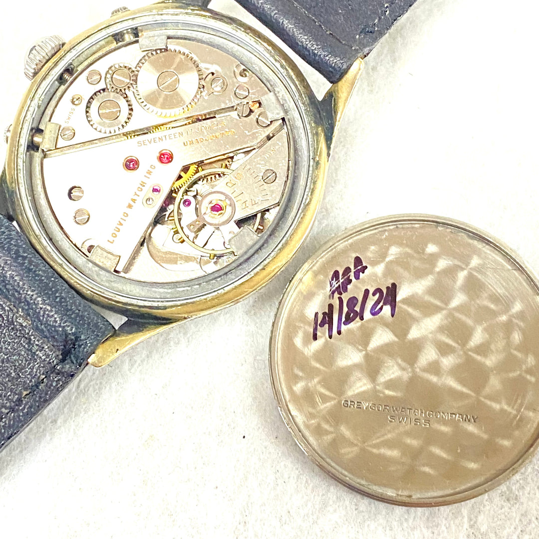 u444 Vintage BERNHUF Swiss Stainless Back Mechanical 17J Waterproof Wrist Watch