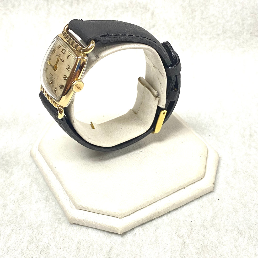 u445 Vintage BULOVA Swiss 10K RGP Stainless Back Mechanical 15J Wrist Watch