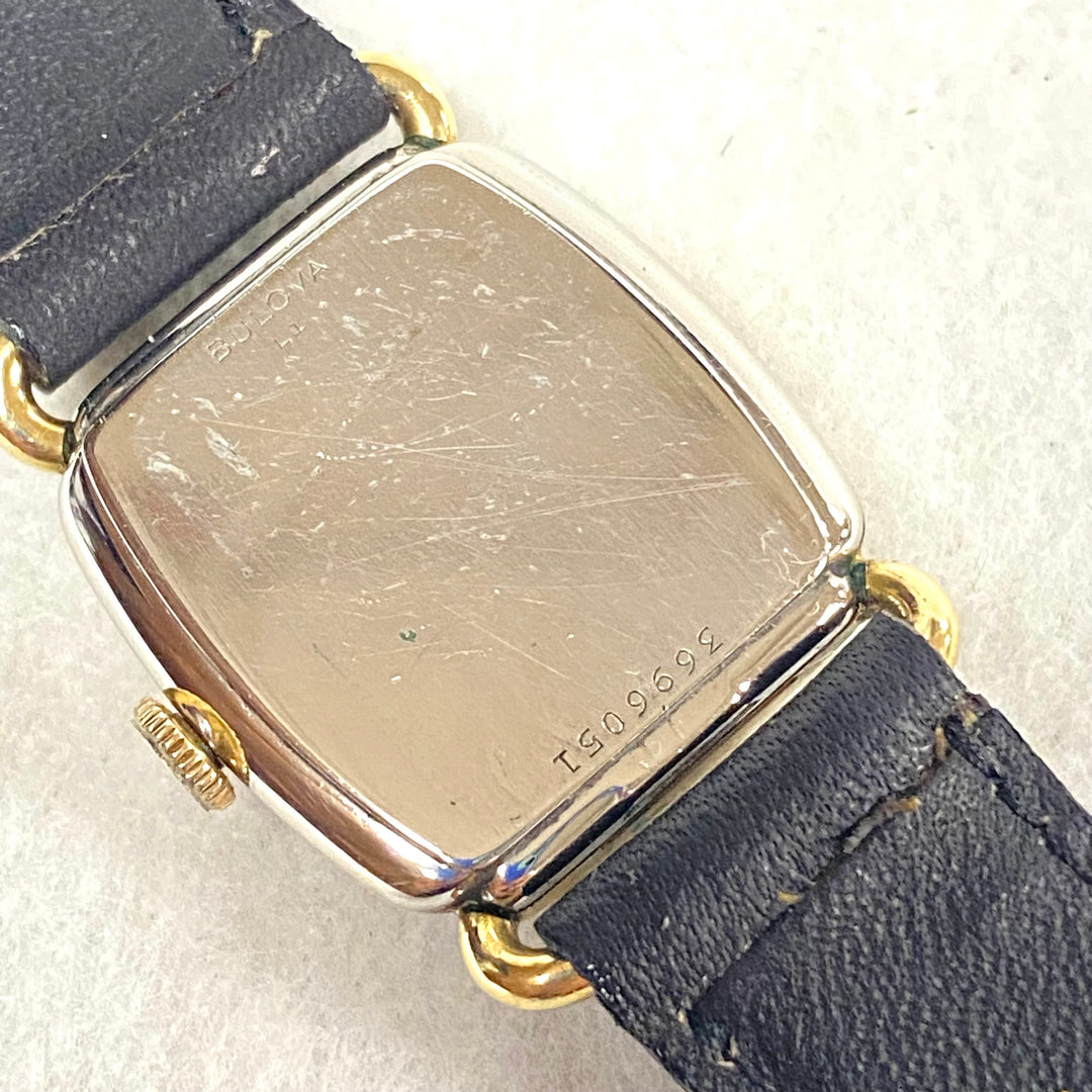 u445 Vintage BULOVA Swiss 10K RGP Stainless Back Mechanical 15J Wrist Watch