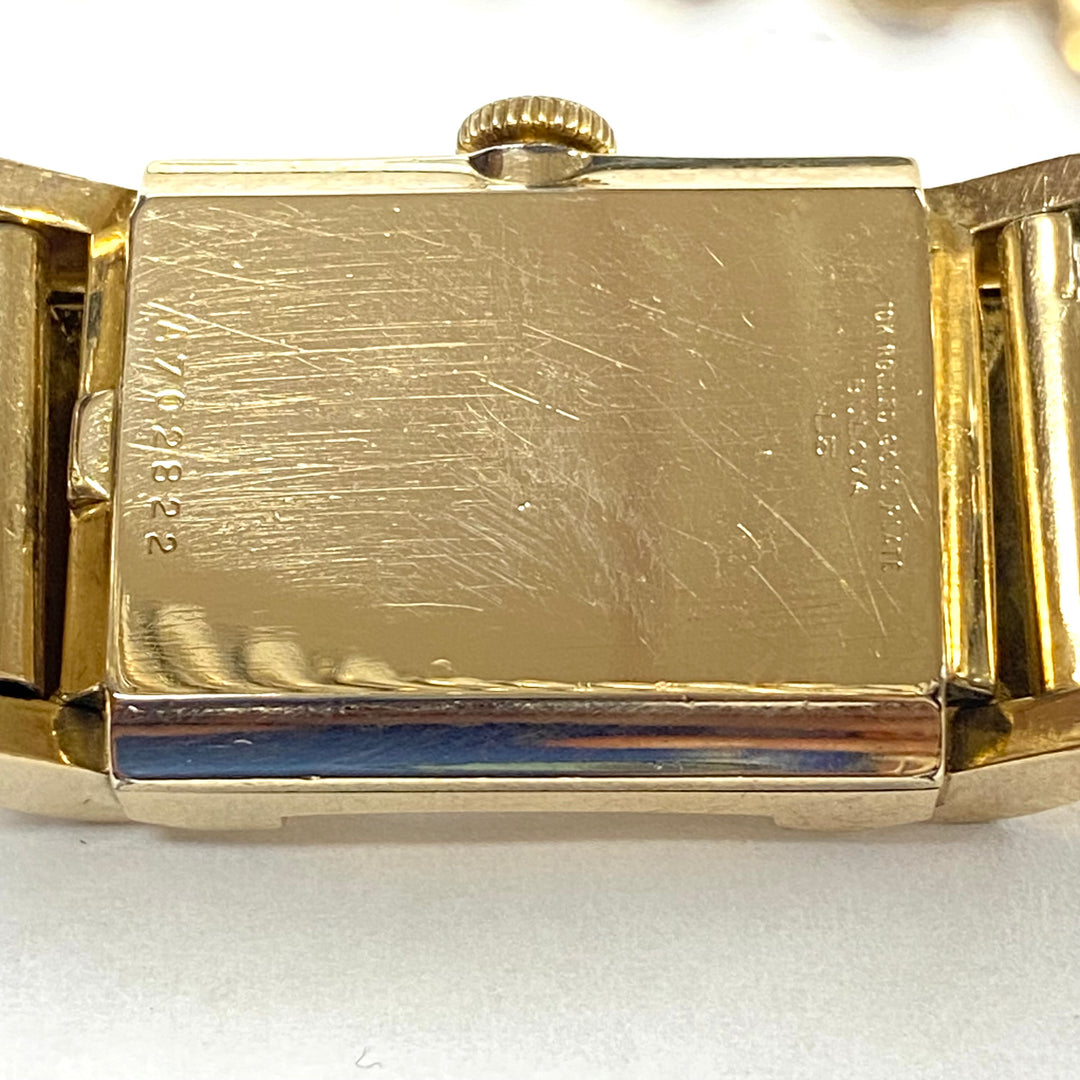 u513 Vintage BULOVA 10K Rolled Gold Plate 21 Jewels Mechanical Wrist Watch