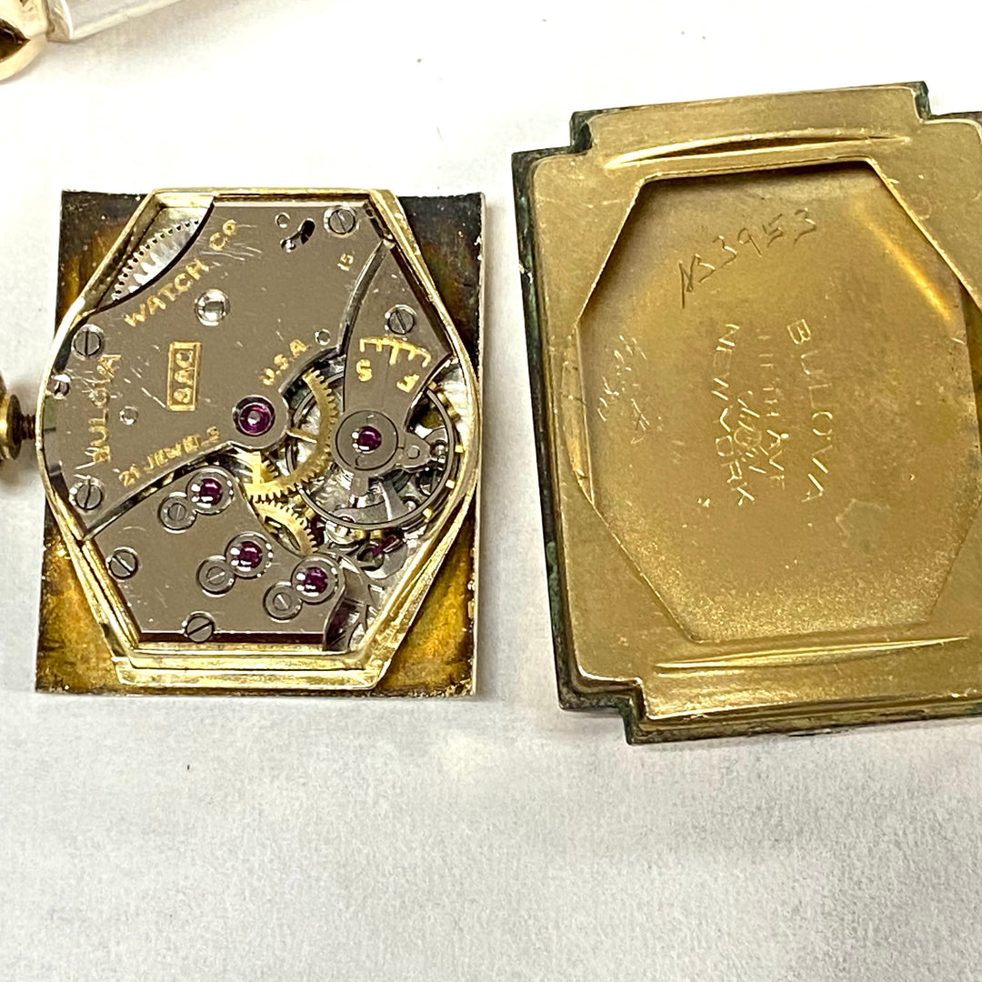 u513 Vintage BULOVA 10K Rolled Gold Plate 21 Jewels Mechanical Wrist Watch