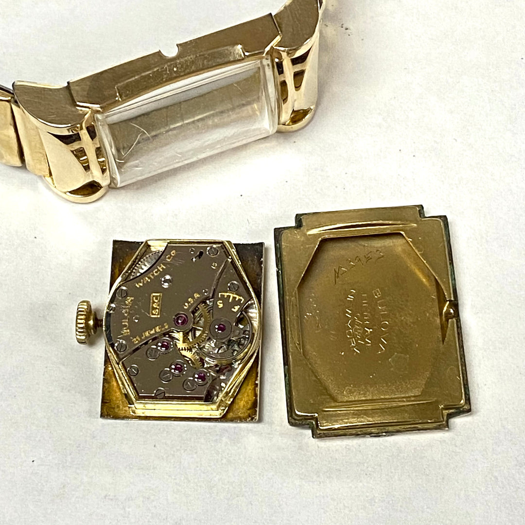 u513 Vintage BULOVA 10K Rolled Gold Plate 21 Jewels Mechanical Wrist Watch