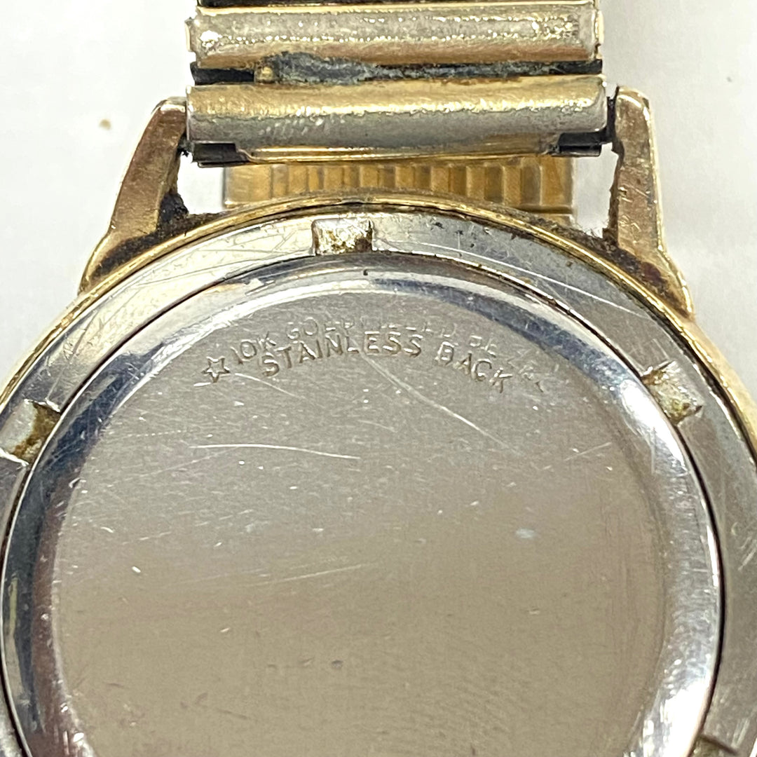 u515 Vintage Wittnauer 10K God Filled Stainless Automatic Wrist Watch 1960's