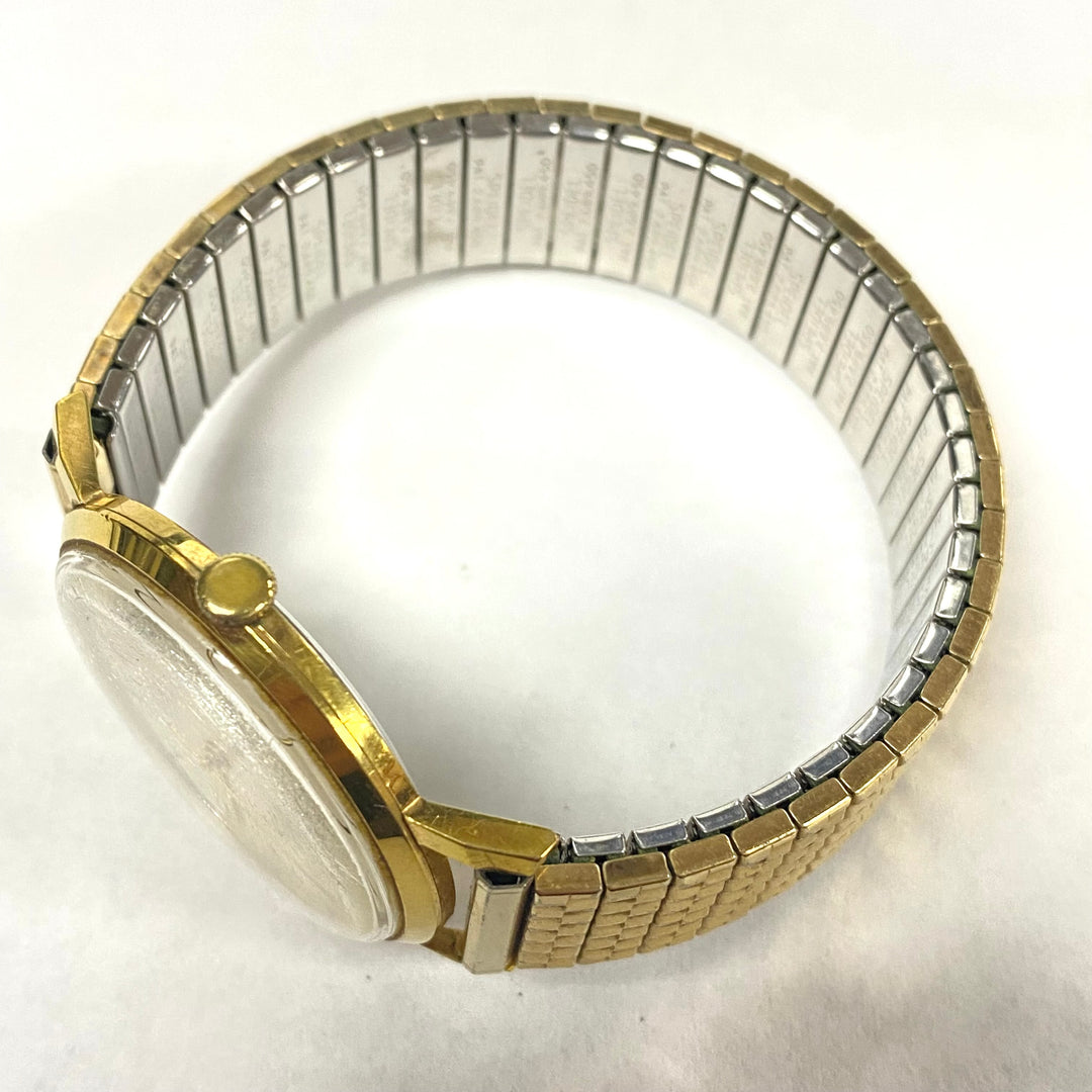 u516 Vintage DuKan Geneve Mechanical Incabloc Gold Tone Wrist Watch 1970's