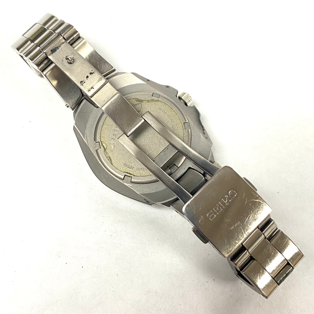 u520 Vintage Seiko Japan Titanium G Perpetual Calendar Wrist Watch 8F56-0078