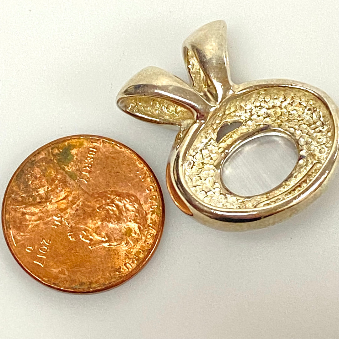 u603 Vintage Sterling Silver 925 Charm Pendant Light Blue Oval Gemstone