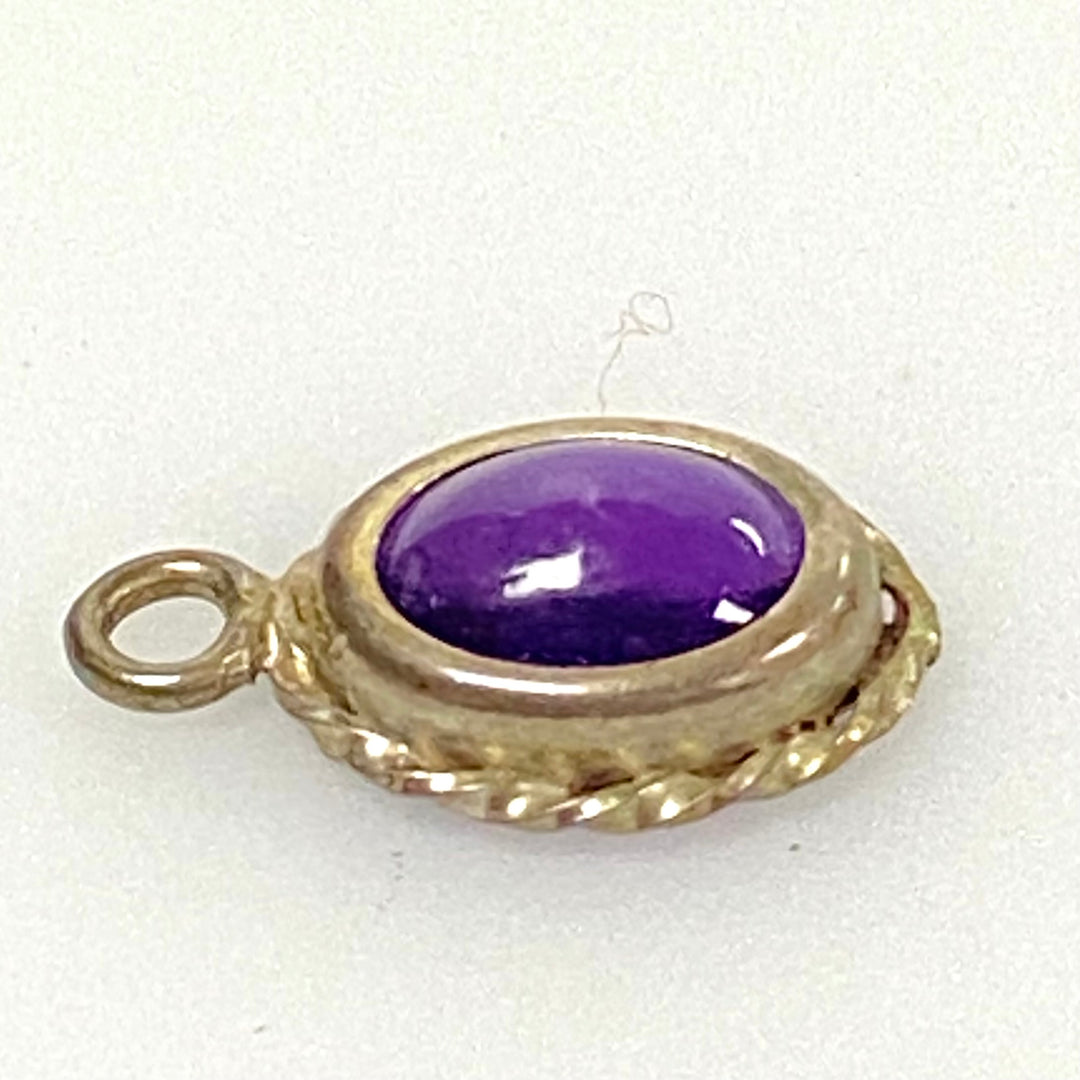 u610 Vintage Sterling Silver Hoop Earring Dangle Jackets Garnet Amethyst 2 sets