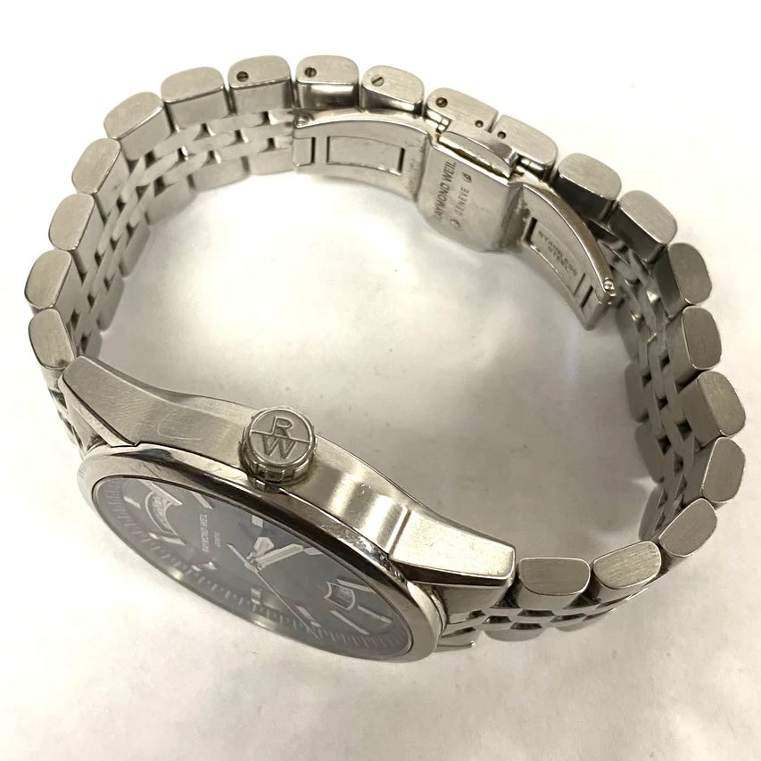 u703 Raimond Weil Geneve Automatic Sapphire Crystal Stainless Steel Wrist Watch & Box