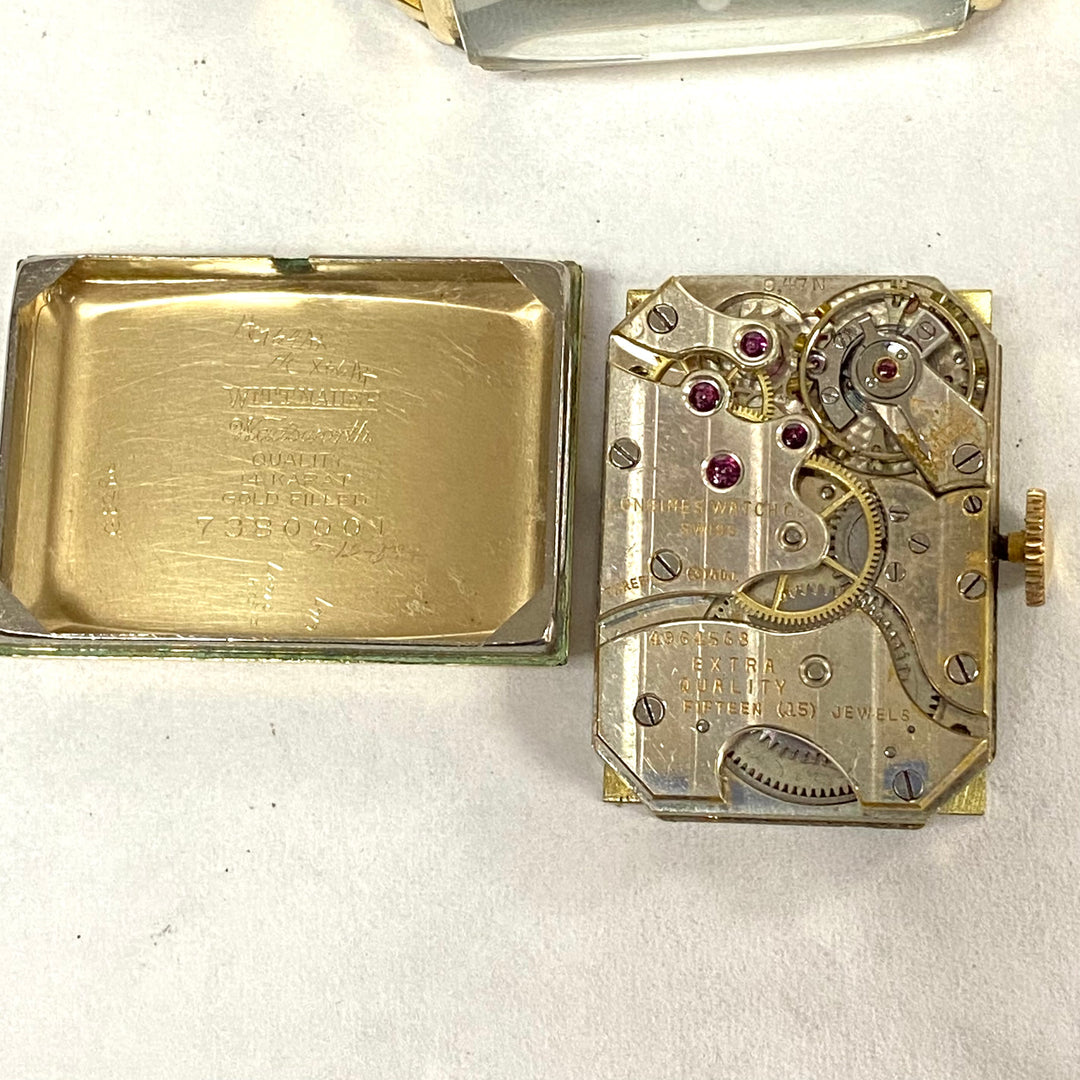 u706 Vintage Longines Swiss 14K Gold Filled 15 Jewels Mechanical Wrist Watch