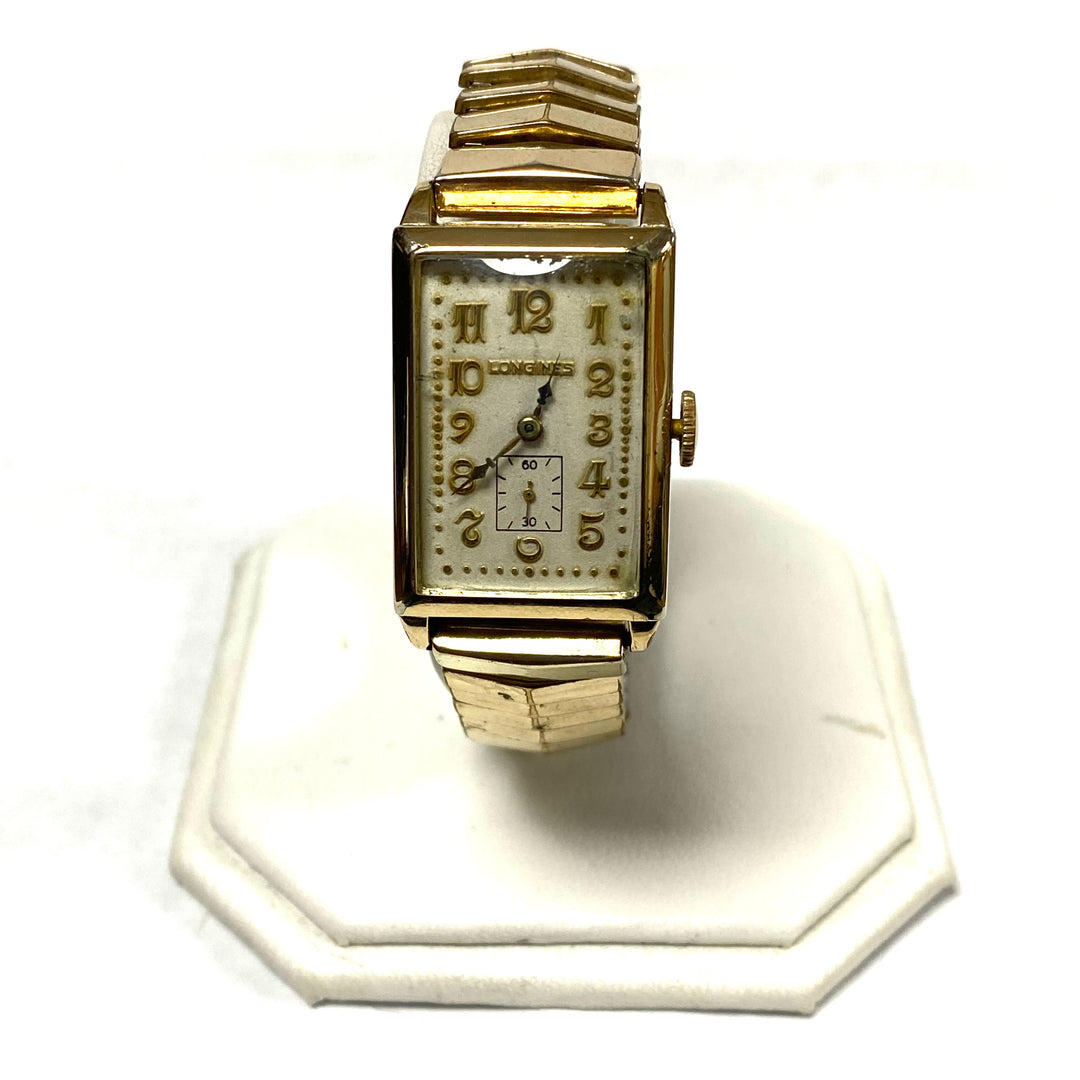 u706 Vintage Longines Swiss 14K Gold Filled 15 Jewels Mechanical Wrist Watch