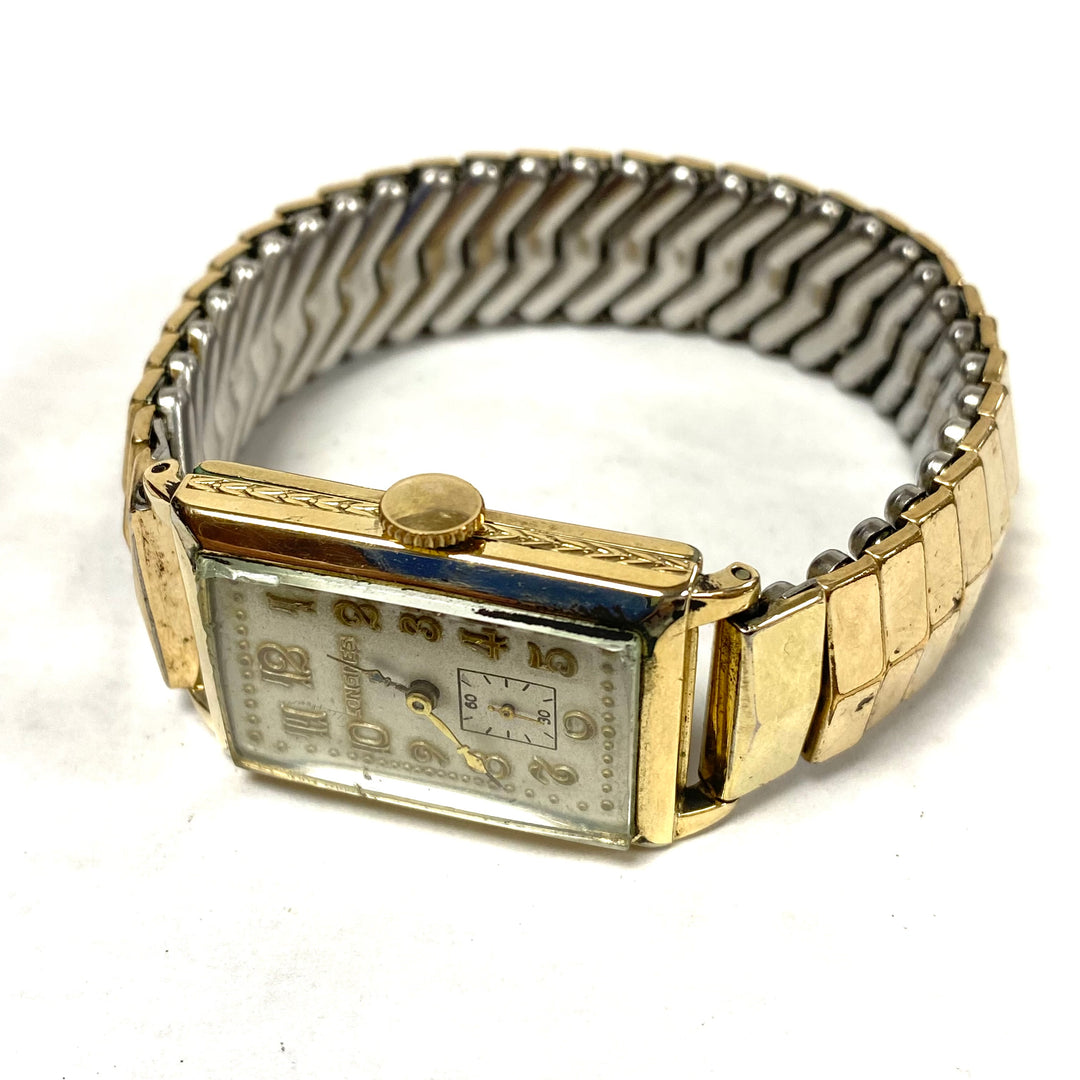 u706 Vintage Longines Swiss 14K Gold Filled 15 Jewels Mechanical Wrist Watch